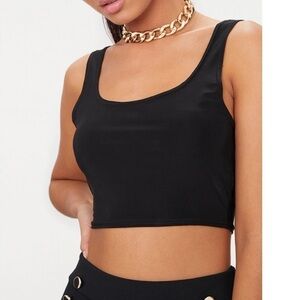 NWT PRETTY LITTLE THING jersey square neck crop 10